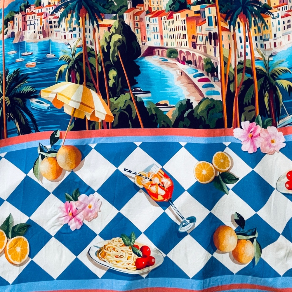 PAPER HEART Australia Fabulous NWOT ITALIAN RIVIERA Print MAXI Sun DRESS Size M - Picture 14 of 15
